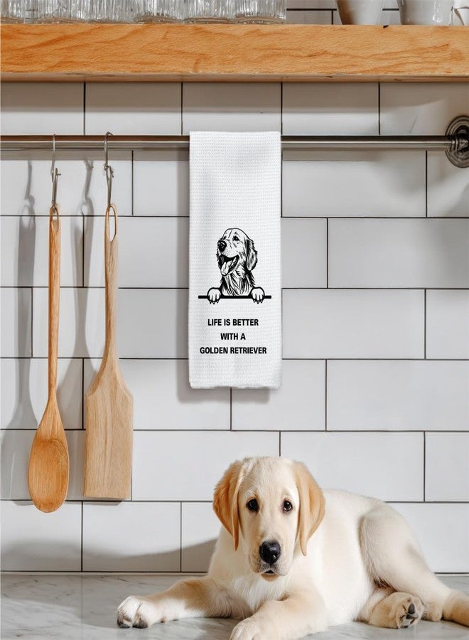 Tzhim Golden Retriever Gifts Kitchen Towels, Golden Retriever Gifts for Women, GoldenRetriever Decor Hand Towels, GoldenRetriever Dishcloths Tea Dish Towels, Dog Kitchen Bathroom Decor, 16x24 Inch - Image 4